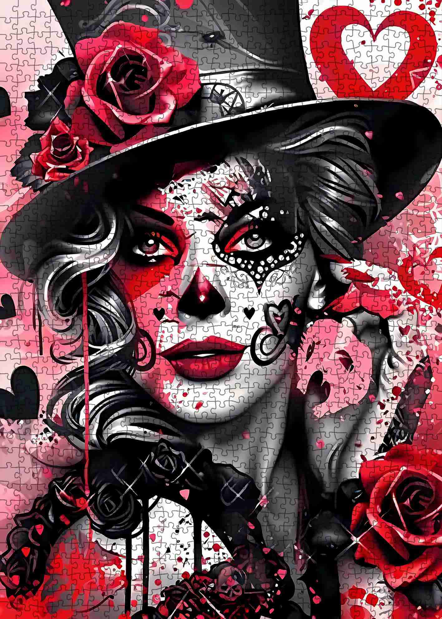 tucocoo-jigsaw-puzzles-rosen-maske-puzzle-1000-teile-beauty image 2