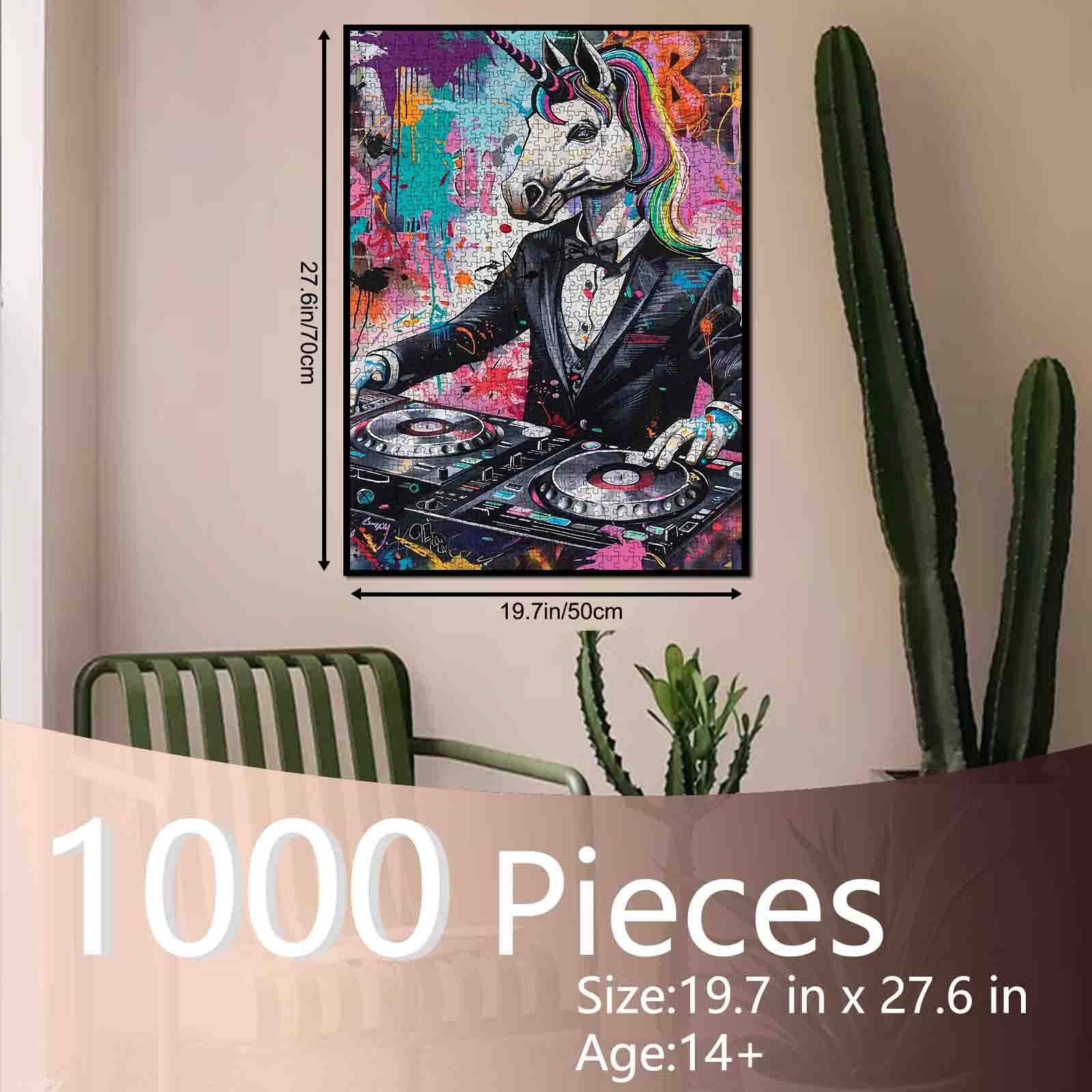 tucocoo-jigsaw-dj-unicorn-graffiti-puzzle-1000-teile-neon image 5