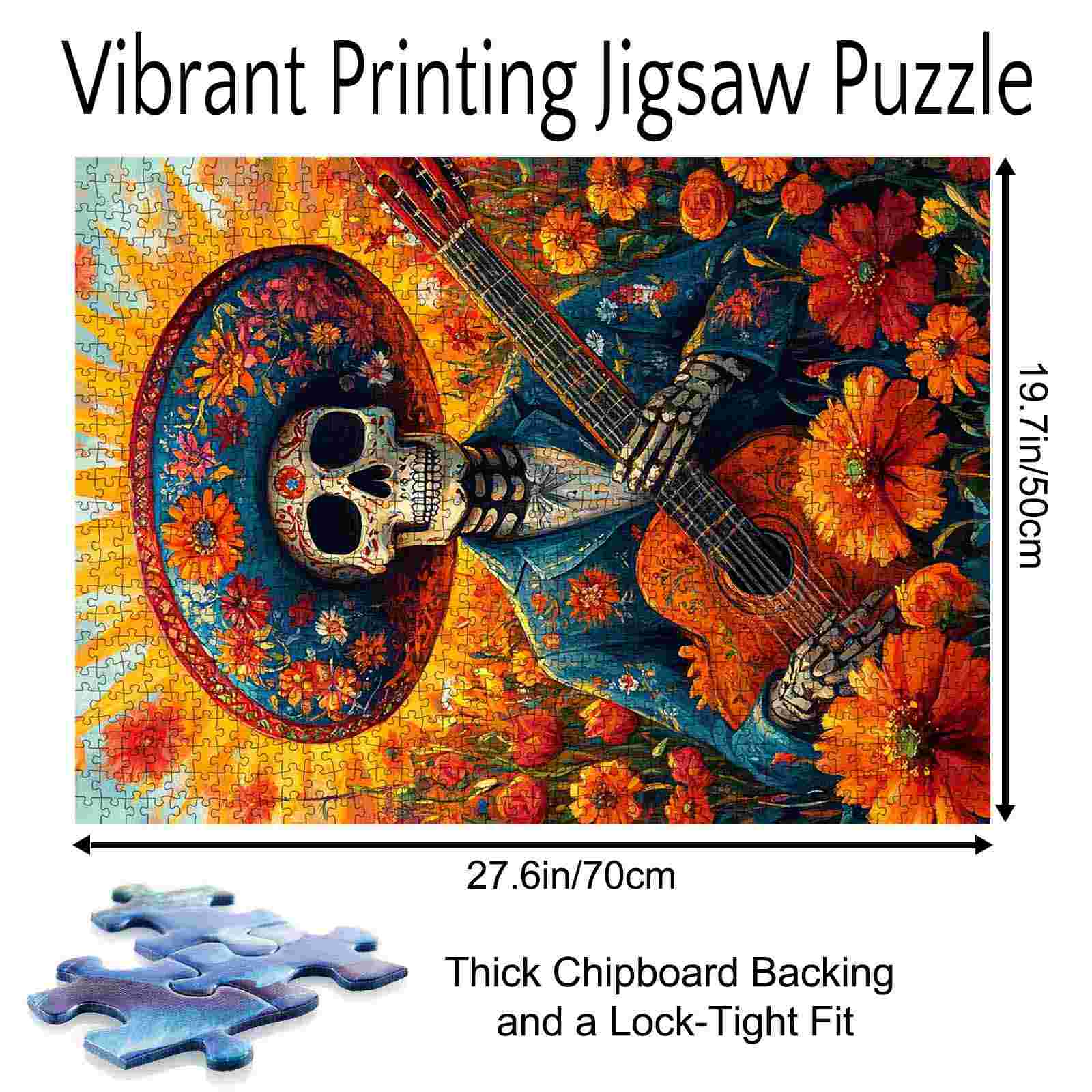 tucocoo-mariachi-skeleton-playing-guitar-puzzle-1000-teile-totenkopf image 5