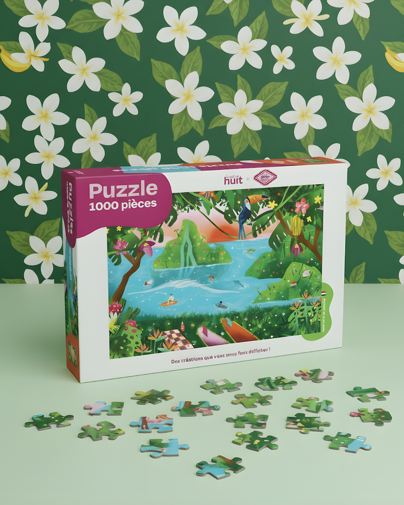 lundi-en-huit-pitisdessins-puzzle-1000-teile-sonnenuntergang image 4