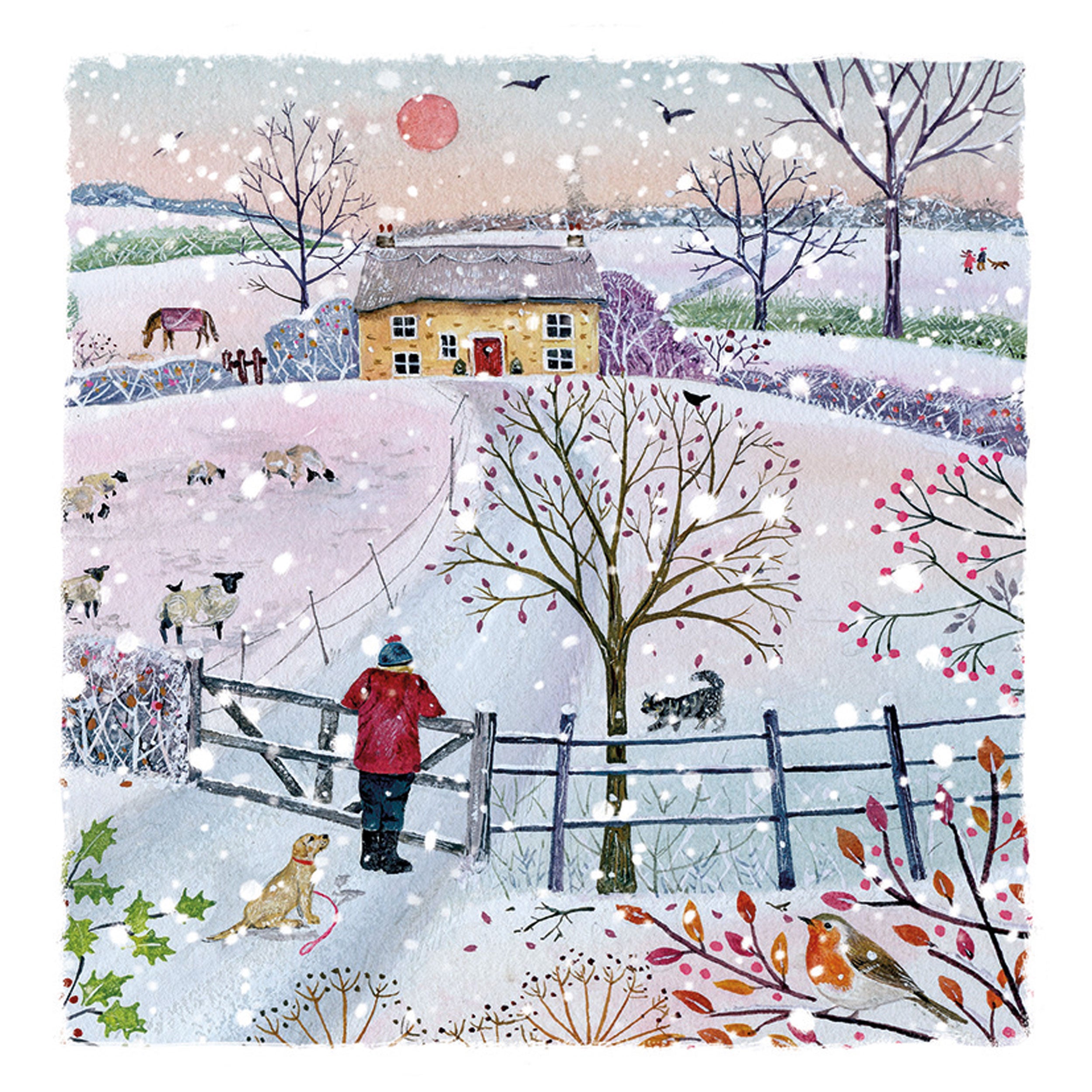 otter-house-christmas-weihnachtskarten-winter-walk-10er-pack image 2