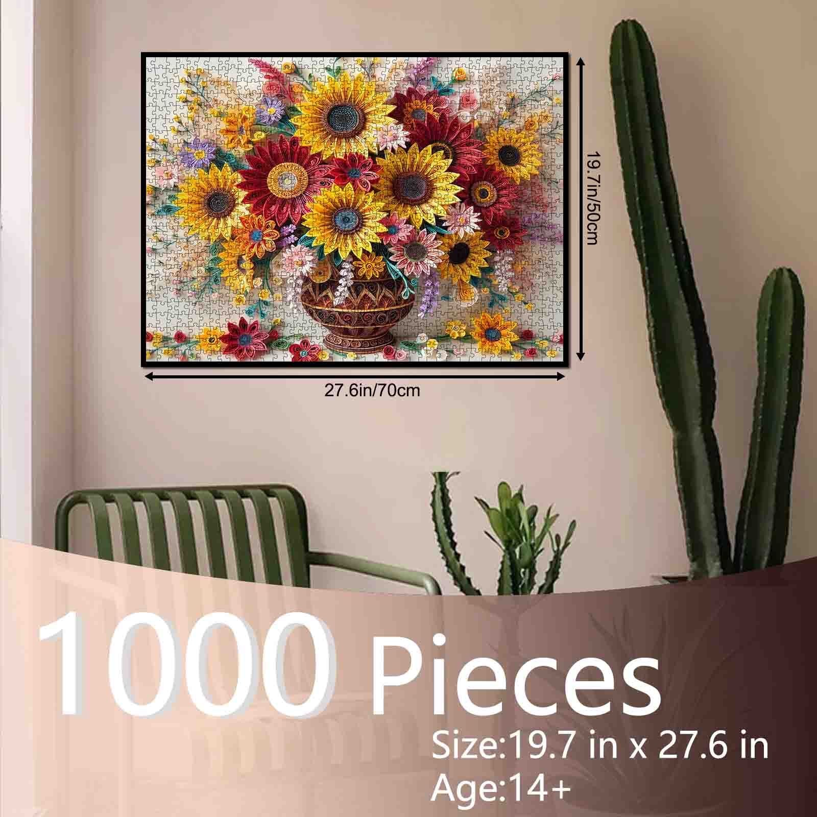 tucocoo-sunflower-quilling-art-puzzle-1000-teile-blumen image 5