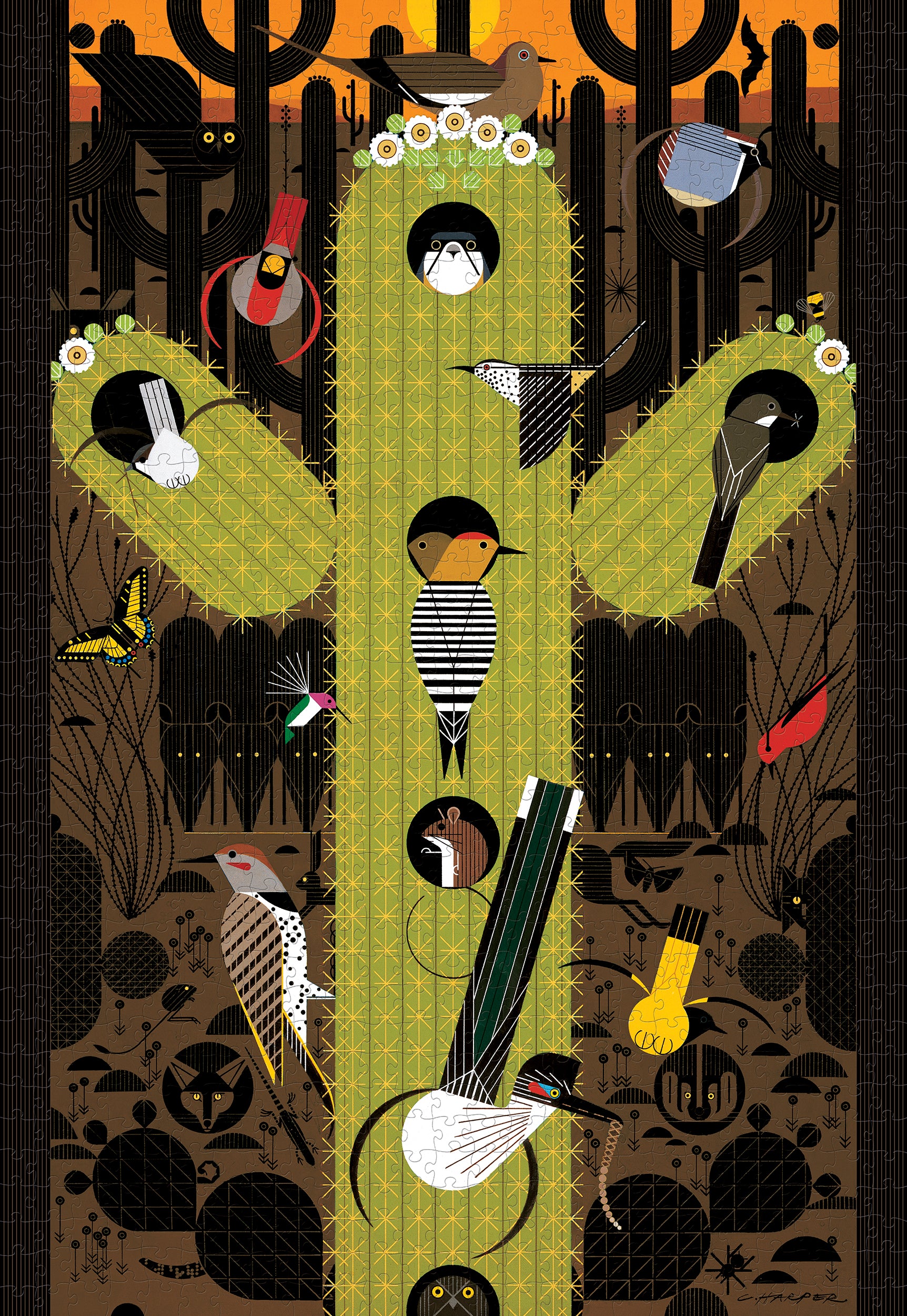 pomegranate-charley-harper-the-desert-puzzle-1000-teile-w-ste image 2