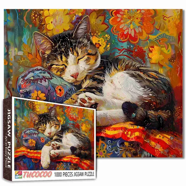 tucocoo-cozy-cat-nap-puzzle-1000-teile-katze image 1