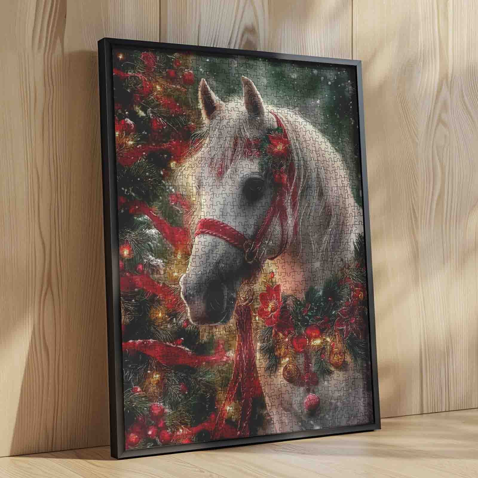 tucocoo-white-horse-christmas-garland-puzzle-1000-teile-weihnachten image 4