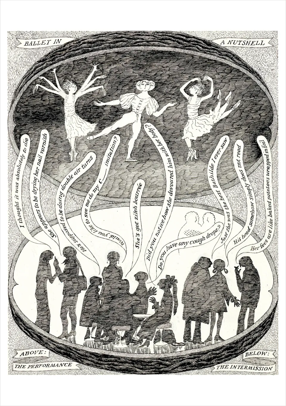 pomegranate-edward-gorey-ballet-nutshell-klappkarte-humor image 1