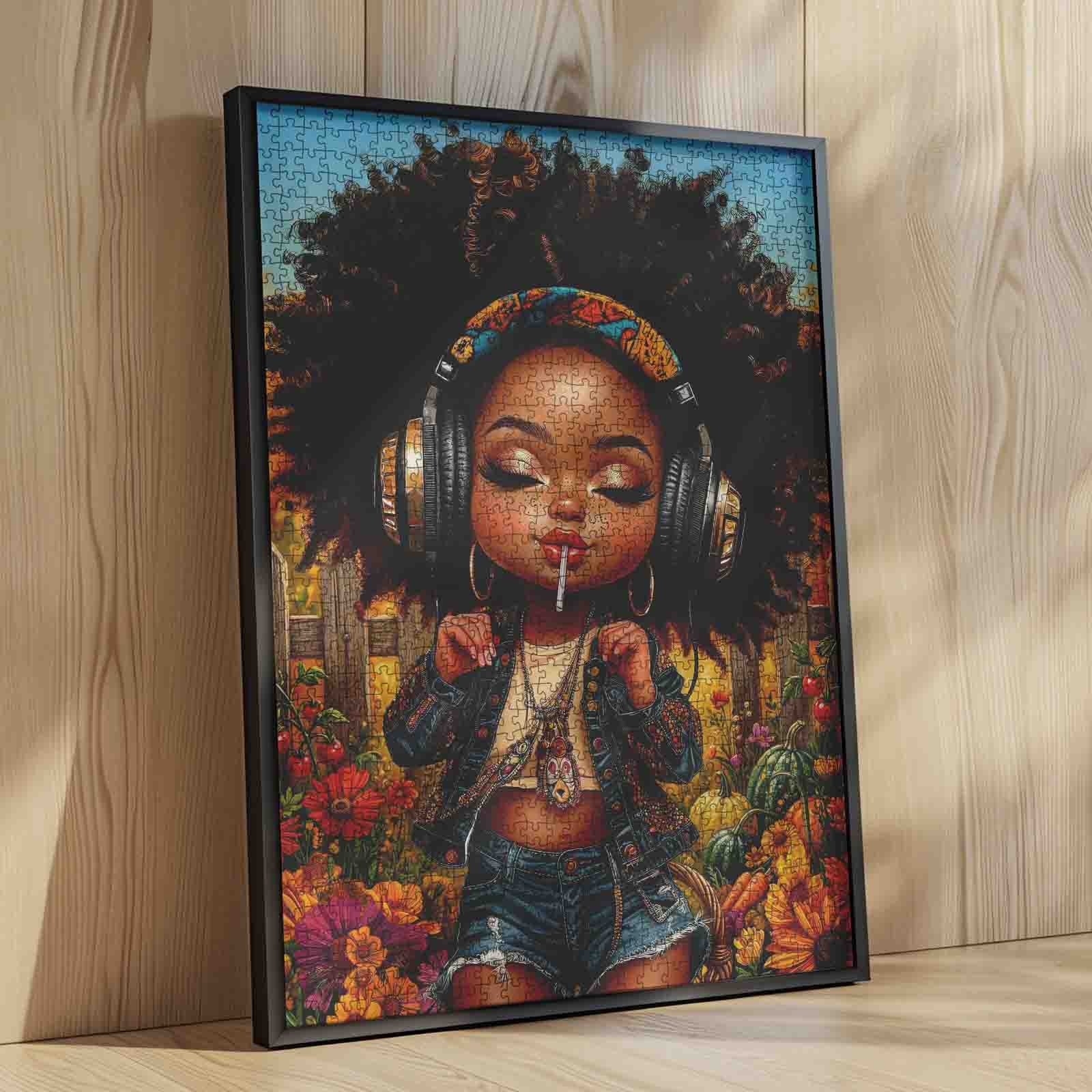 tucocoo-afro-girl-autumn-garden-puzzle-1000-teile-musik image 4