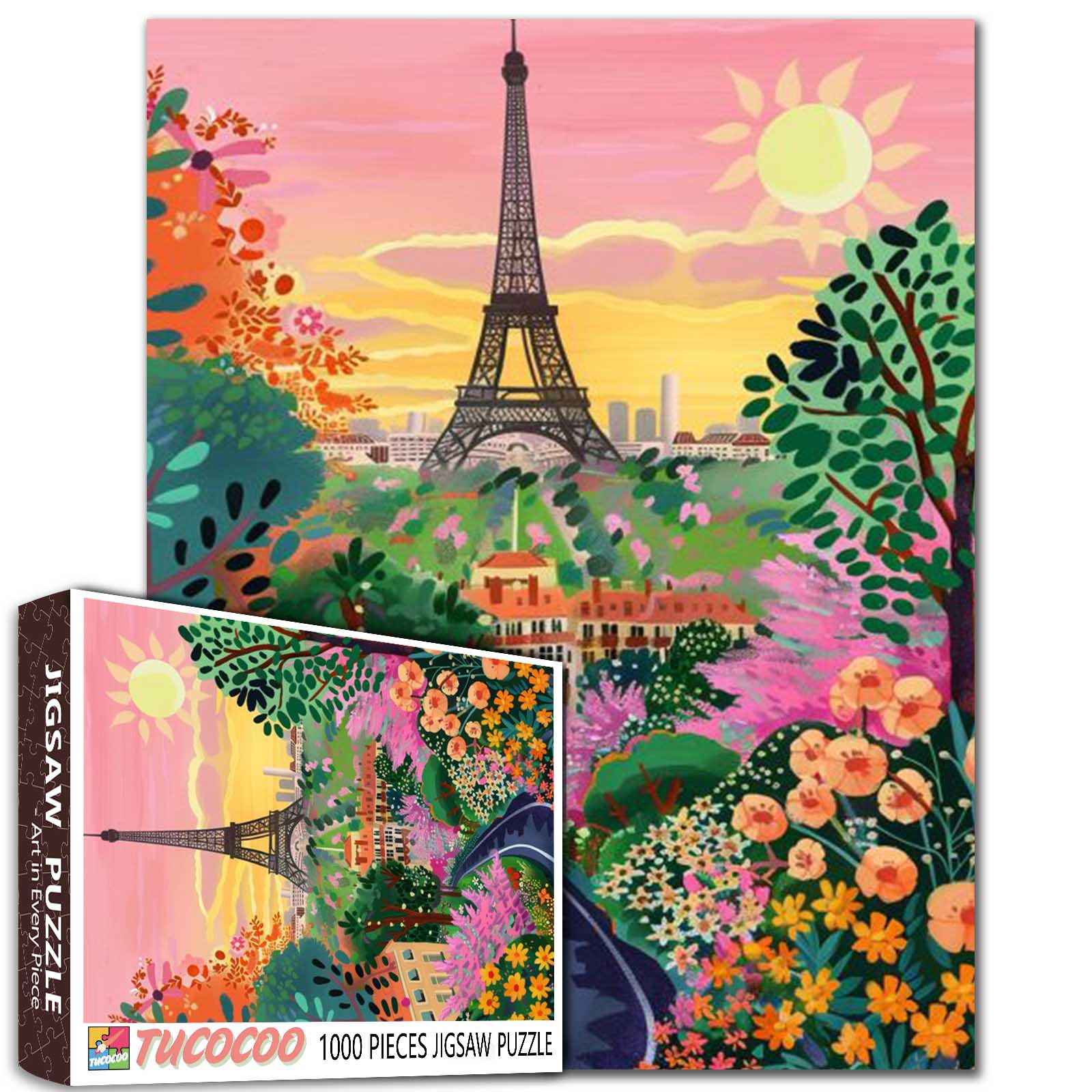 tucocoo-paris-in-bloom-puzzle-1000-teile-eiffelturm image 1