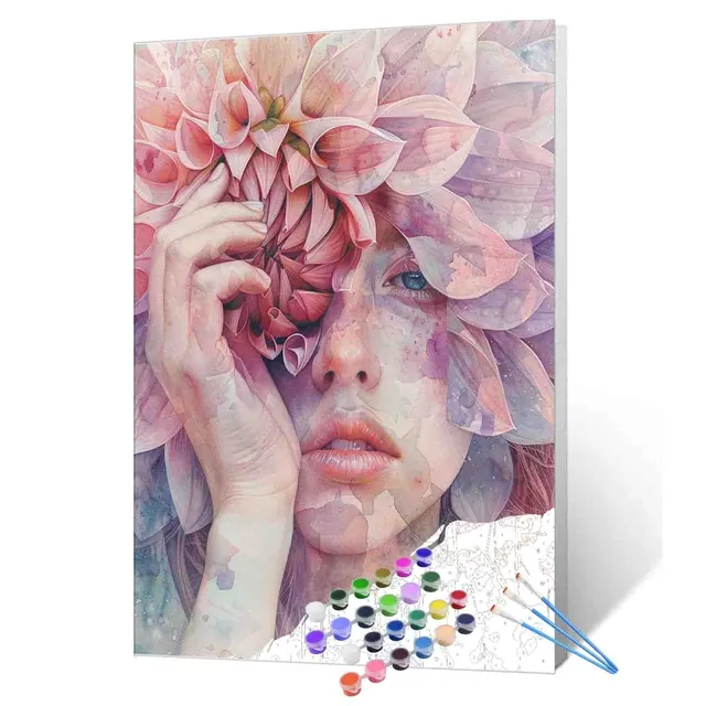 tucocoo-flower-veil-beauty-malen-nach-zahlen-40x50-frau image 1