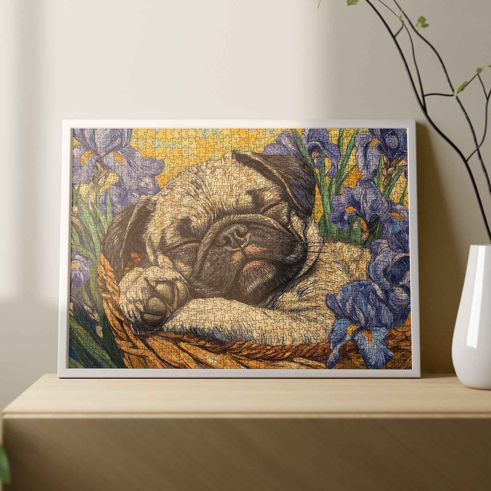 tucocoo-sleeping-pug-puzzle-1000-teile-mops image 3