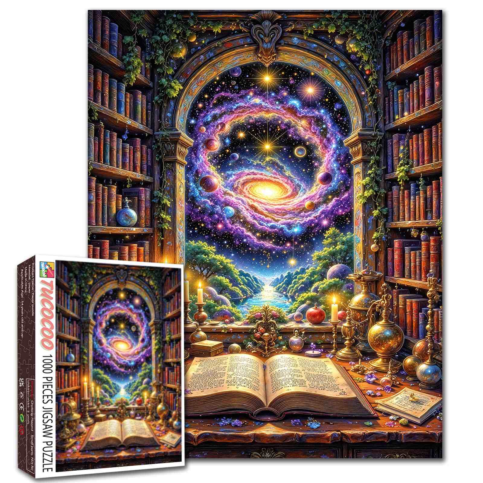 tucocoo-jigsaw-puzzles-celestial-library-gateway-puzzle-1000-teile-fantasy image 1