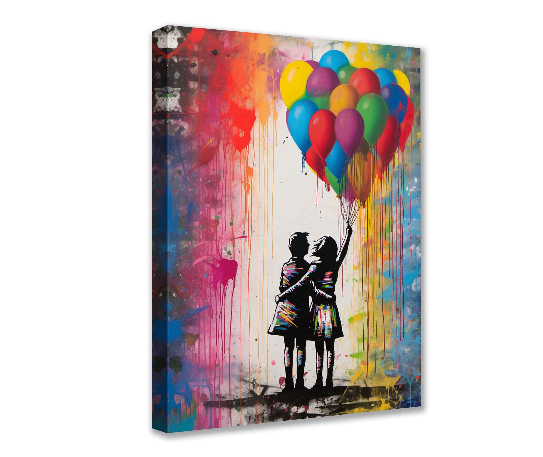 tucocoo-kids-balloons-graffiti-leinwandbild-30x40cm-gerahmt image 1