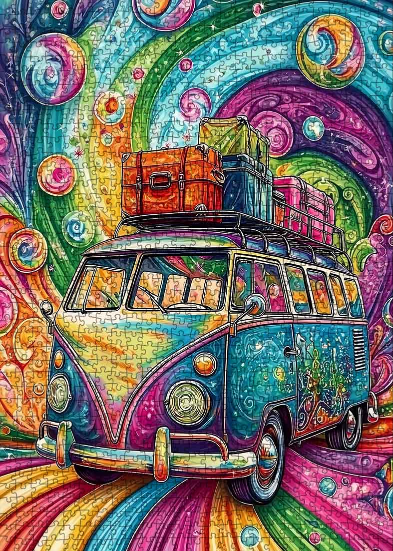 tucocoo-vibrant-road-trip-van-puzzle-1000-teile-vintage-bus image 2