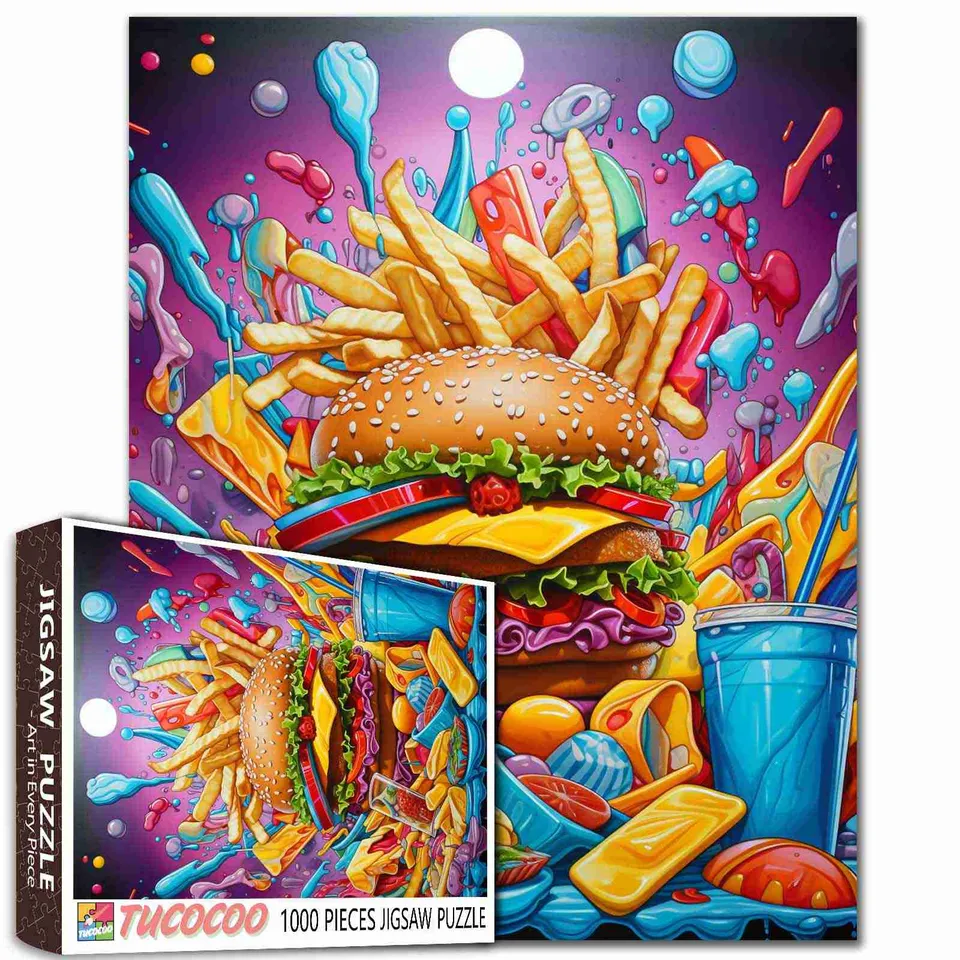 tucocoo-epic-burger-and-fries-feast-puzzle-1000-teile-essen image 1