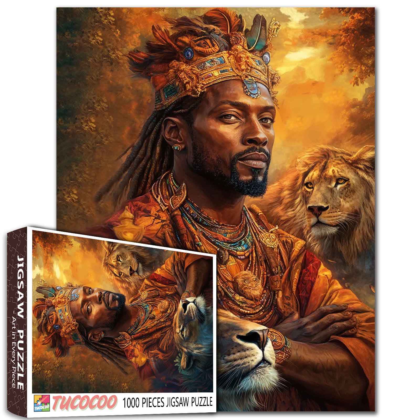 tucocoo-king-of-the-wild-with-loyal-lion-puzzle-1000-teile image 1