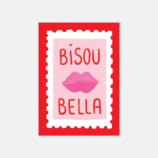all-the-ways-to-say-bisou-bella-notizbuch-a5-rot-lippen image 1
