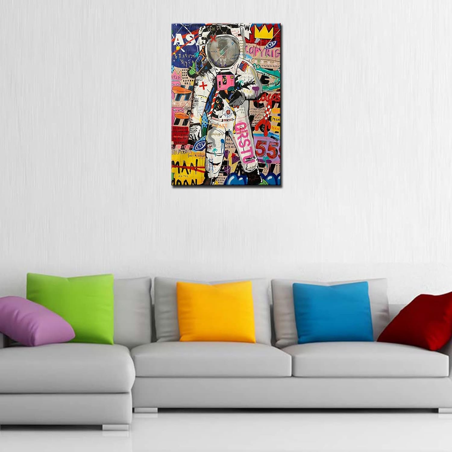 tucocoo-canvas-wall-art-leinwandbild-astronaut-street-bunt-30x40 image 2