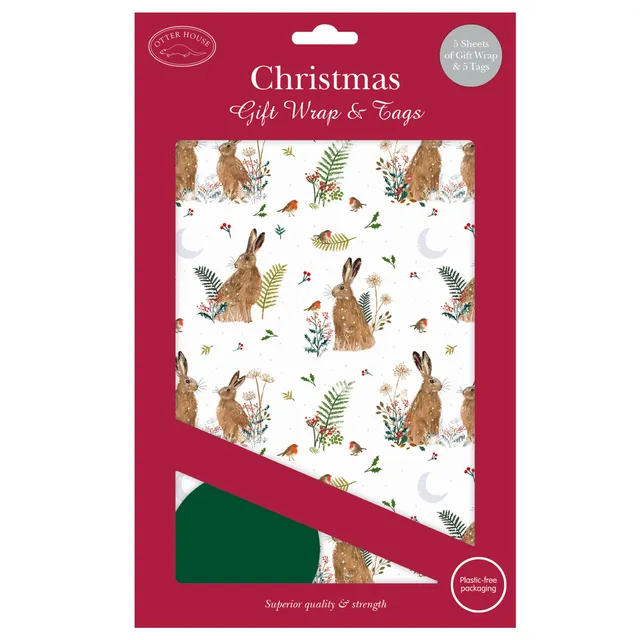 otter-house-wintry-hares-geschenkpapier-5-b-gen-tags image 1