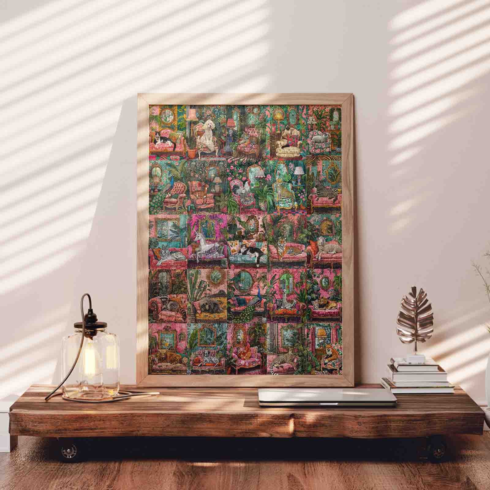 tucocoo-whimsical-animals-vintage-rooms-puzzle-1000-teile image 3