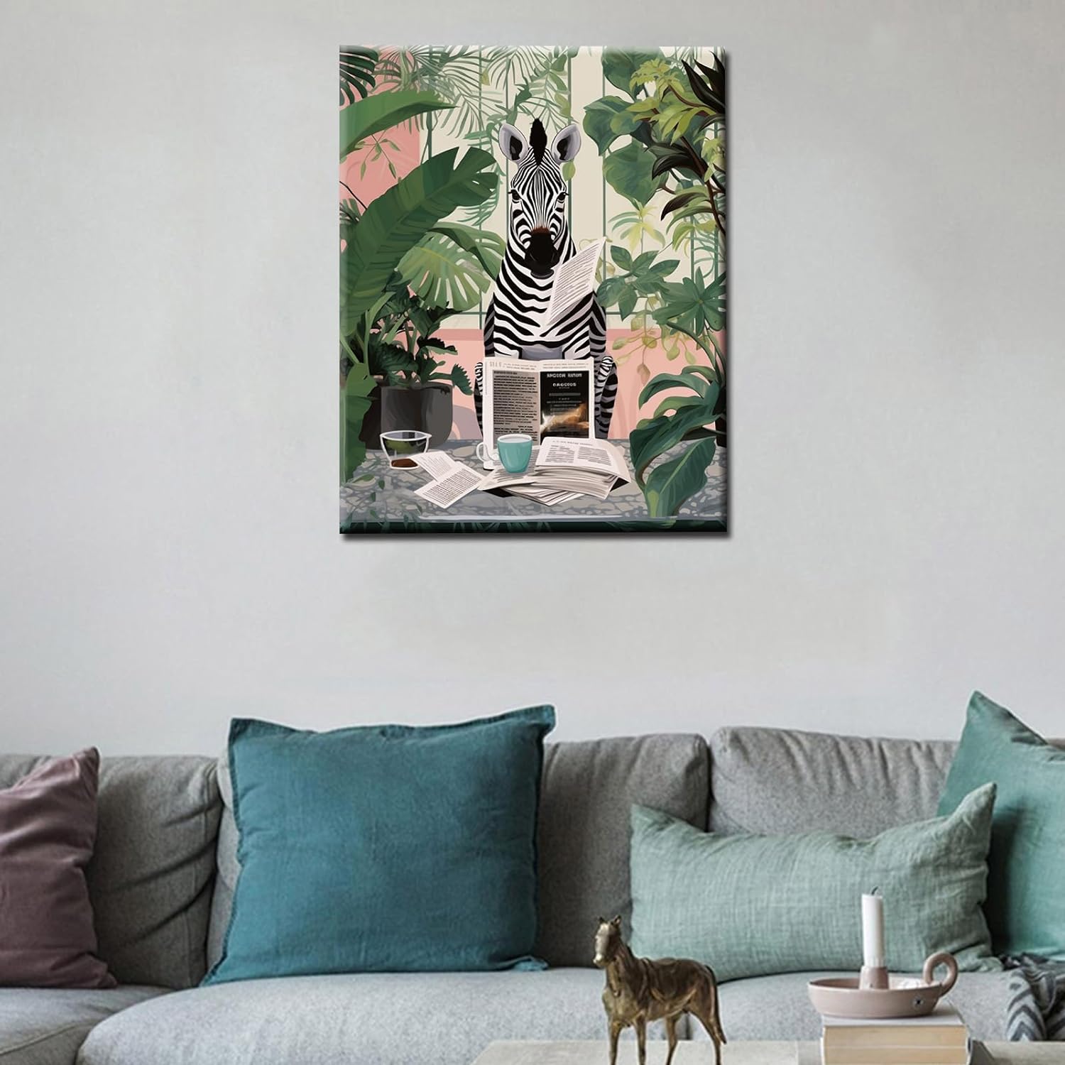 tucocoo-paint-by-numbers-zebra-lesend-malen-nach-zahlen-40x50 image 3