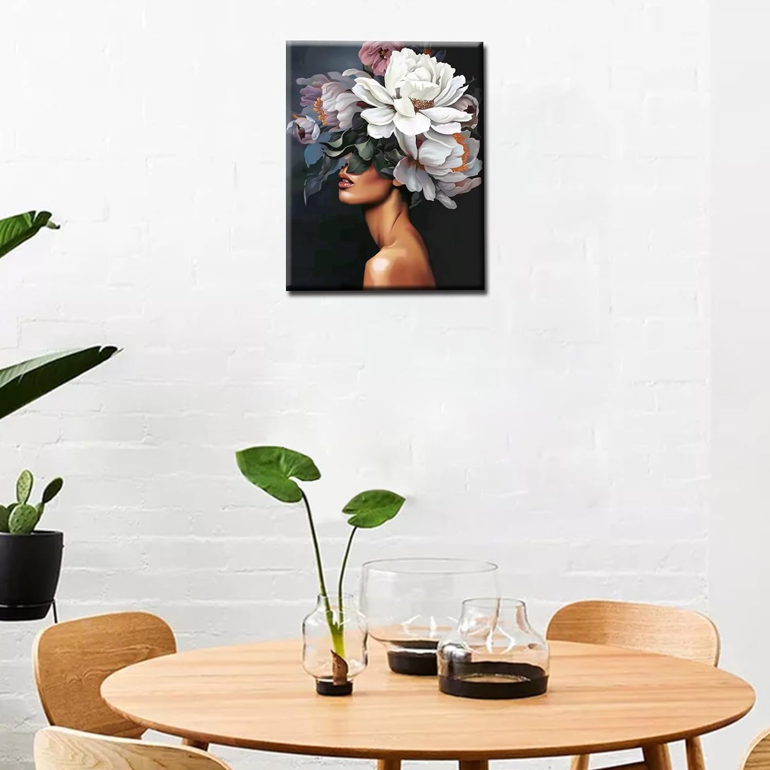 tucocoo-sexy-lady-head-flower-malen-nach-zahlen-40x50-o-rahmen image 2