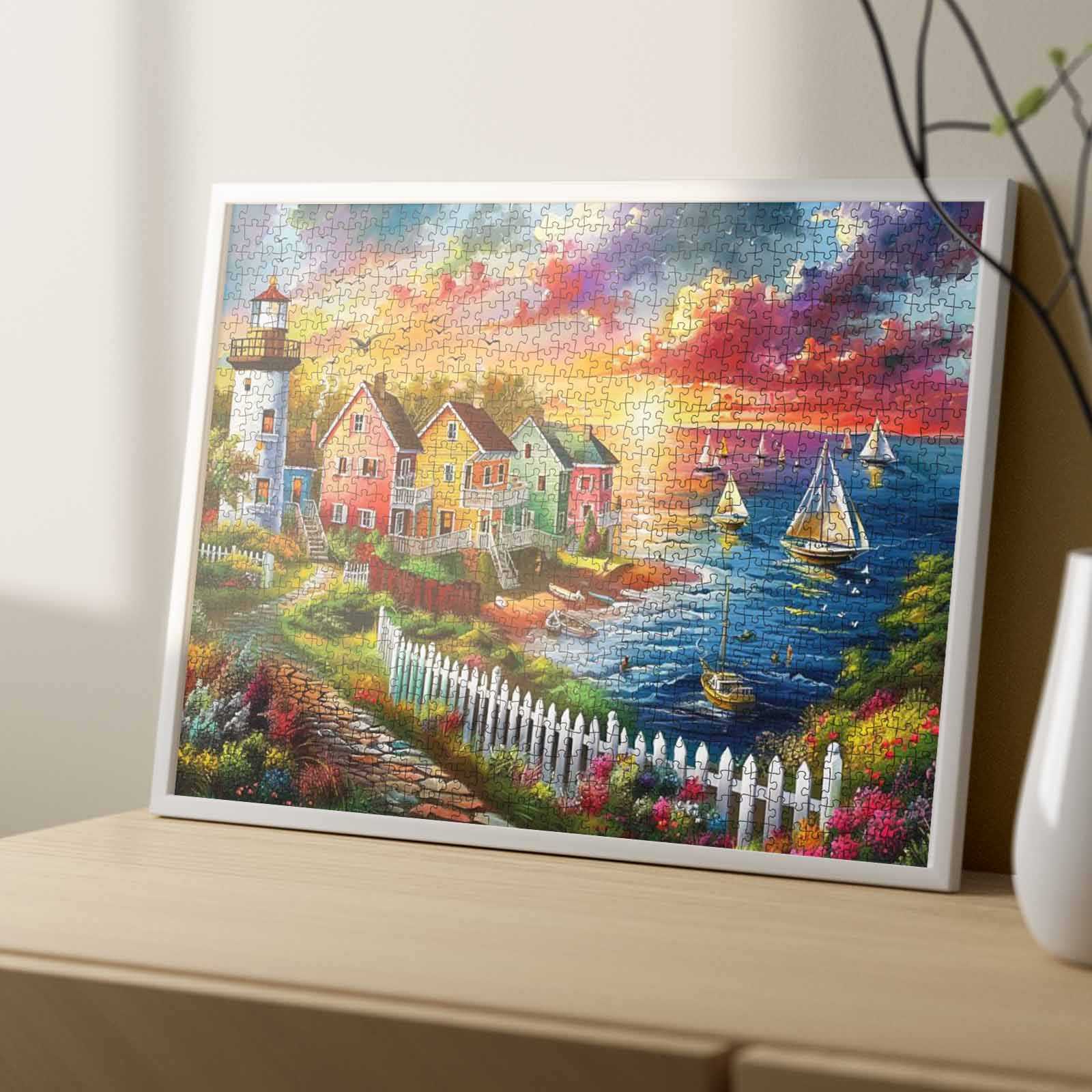 tucocoo-lighthouse-boats-sunset-puzzle-1000-teile-meer image 4