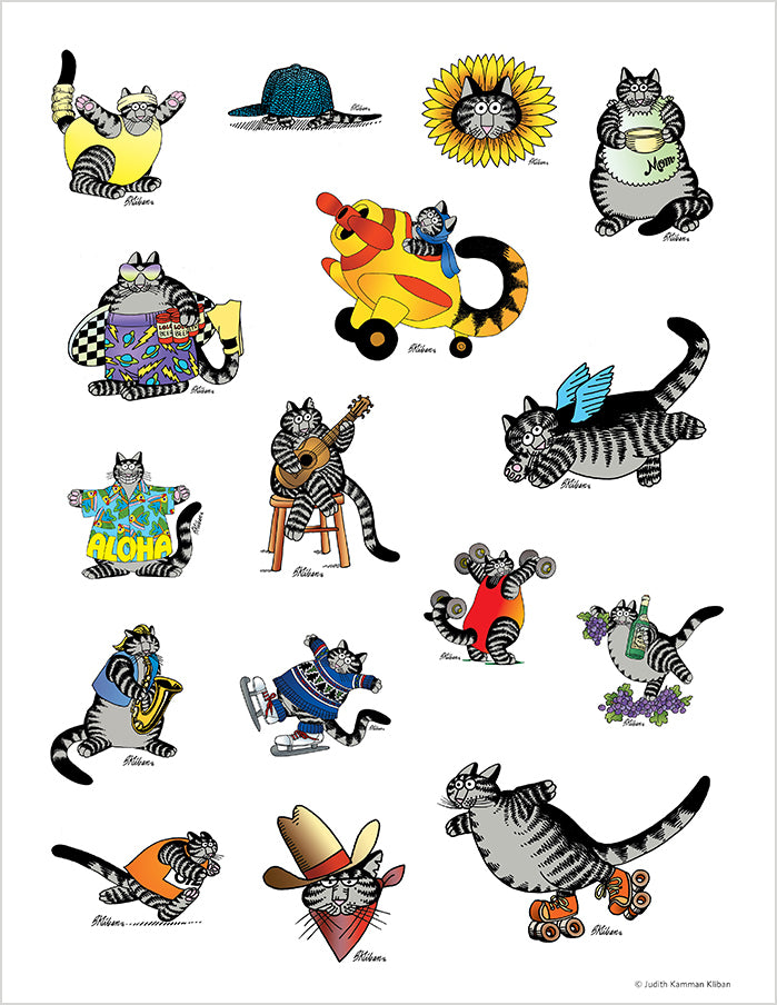 pomegranate-kliban-catstickers-stickerbuch-150-katzen image 4