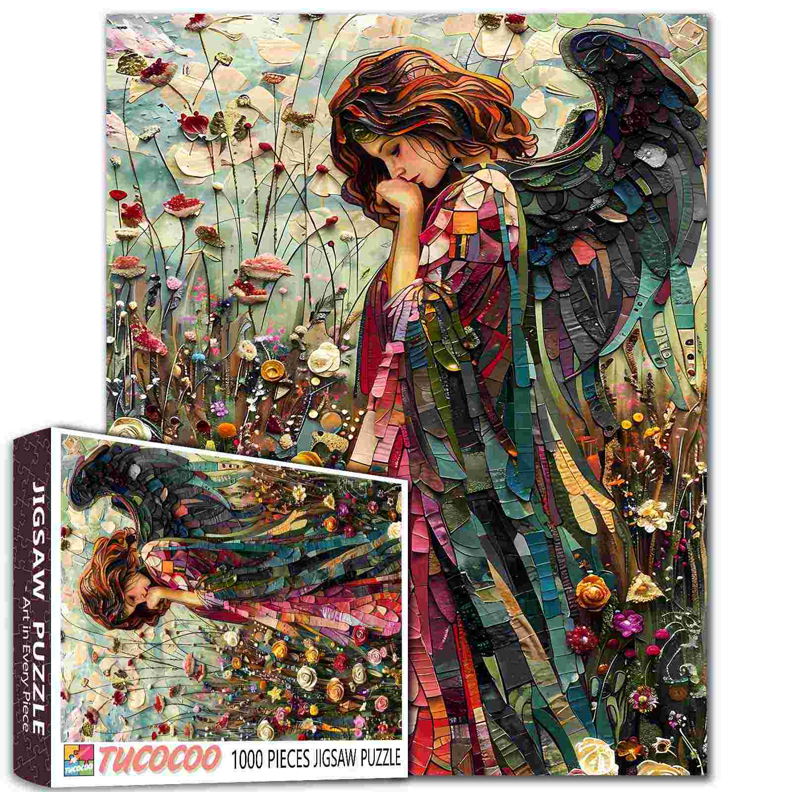 tucocoo-graceful-angel-1000-teile-puzzle-glasfenster image 1