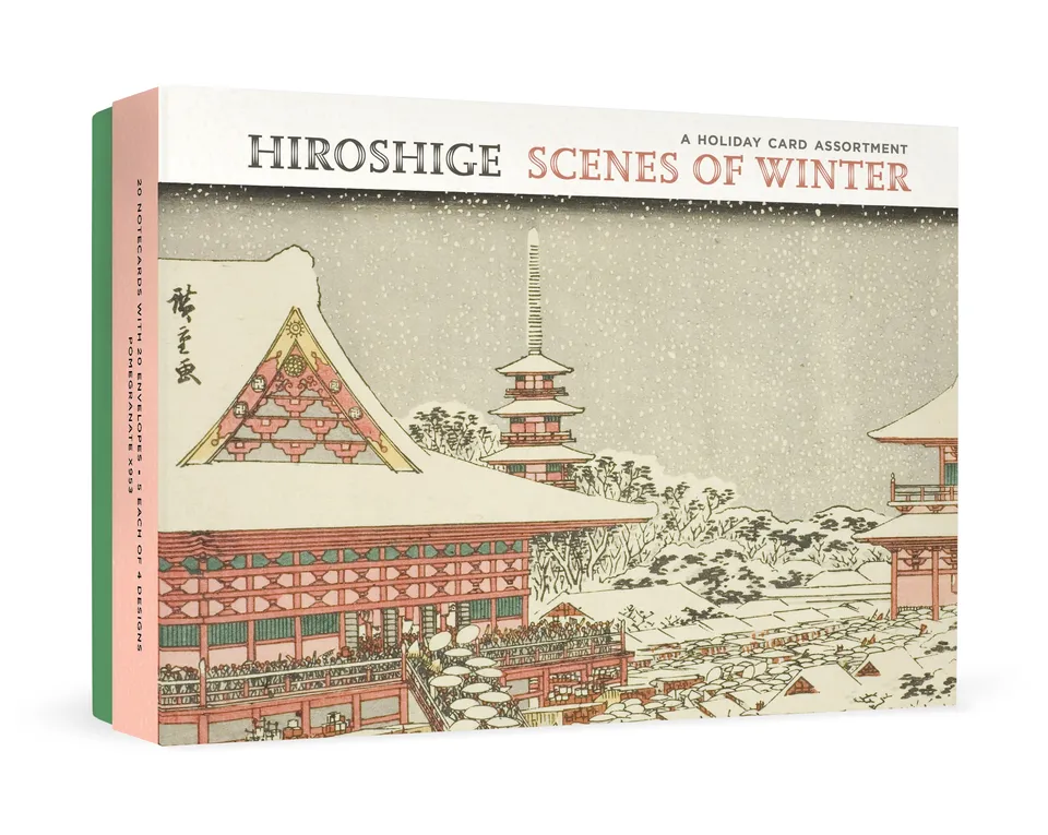 pomegranate-hiroshige-winter-karten-set-20-st-ck-landschaft image 1