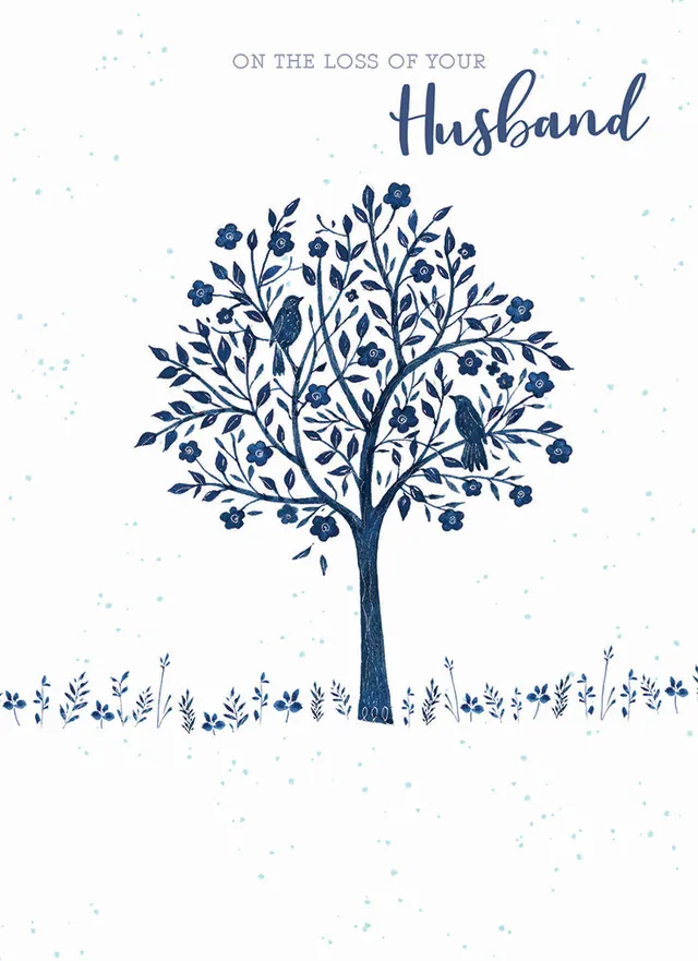otter-house-blue-tree-trauerkarte-ehemann image 1