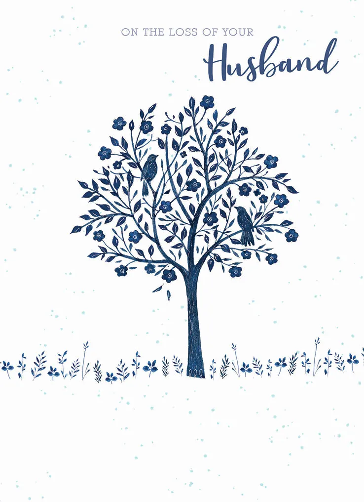 otter-house-blue-tree-trauerkarte-ehemann image 1