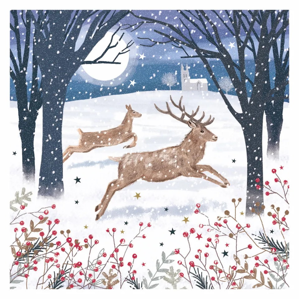 otter-house-christmas-weihnachtskarten-10er-hares-deers image 1