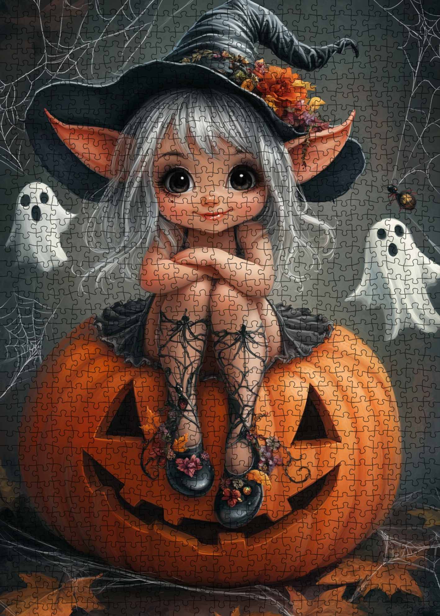 tucocoo-jigsaw-puzzles-cute-little-witch-on-pumpkin-puzzle-1000-teile image 2