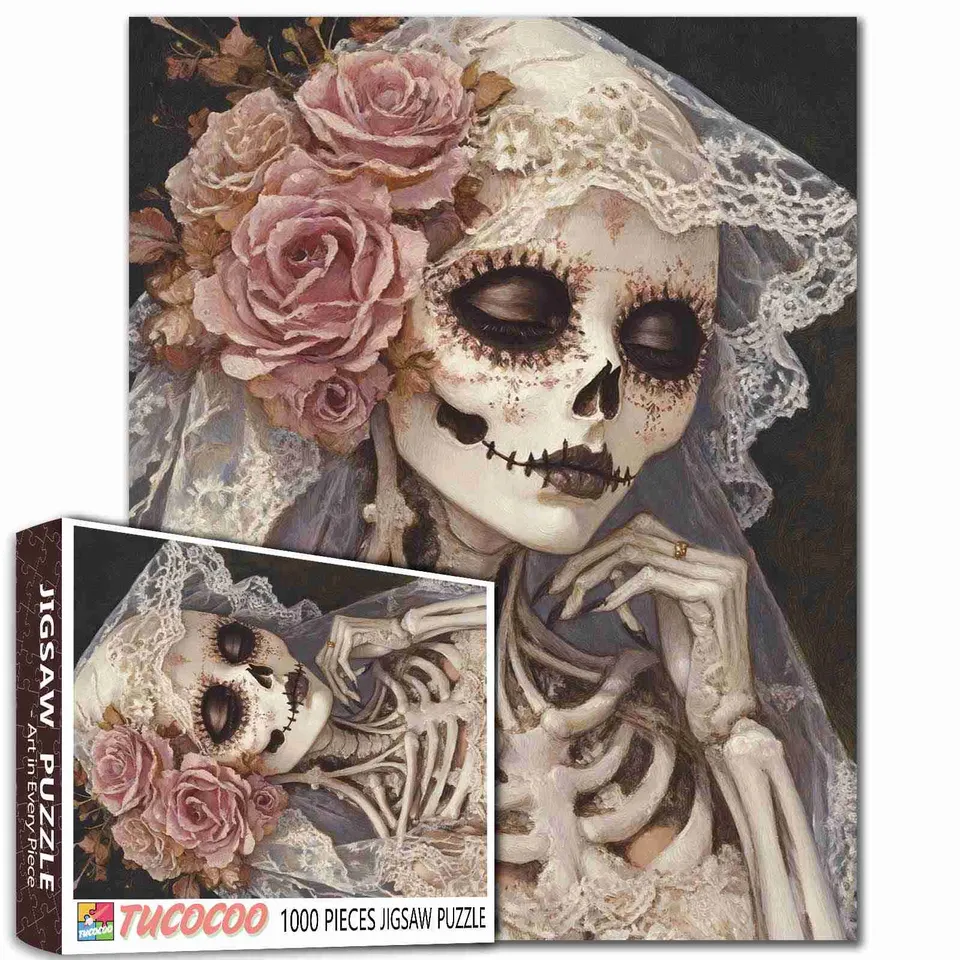 tucocoo-jigsaw-skeleton-bride-in-bloom-puzzle-1000-teile image 1