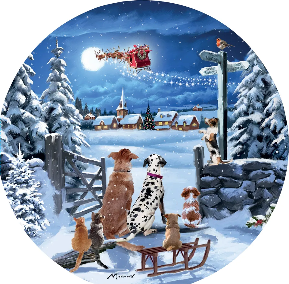 otter-house-dogs-at-christmas-weihnachtskarten-10-st-ck image 1