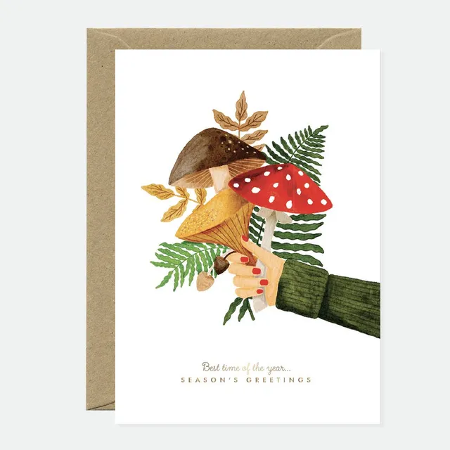 all-the-ways-to-say-winter-bouquet-grusskarte-a6-gold image 1