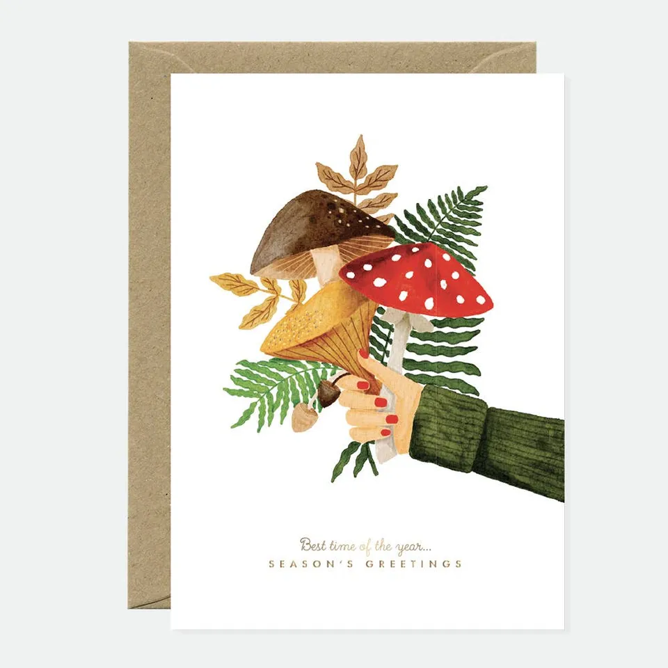 all-the-ways-to-say-winter-bouquet-grusskarte-a6-gold image 1