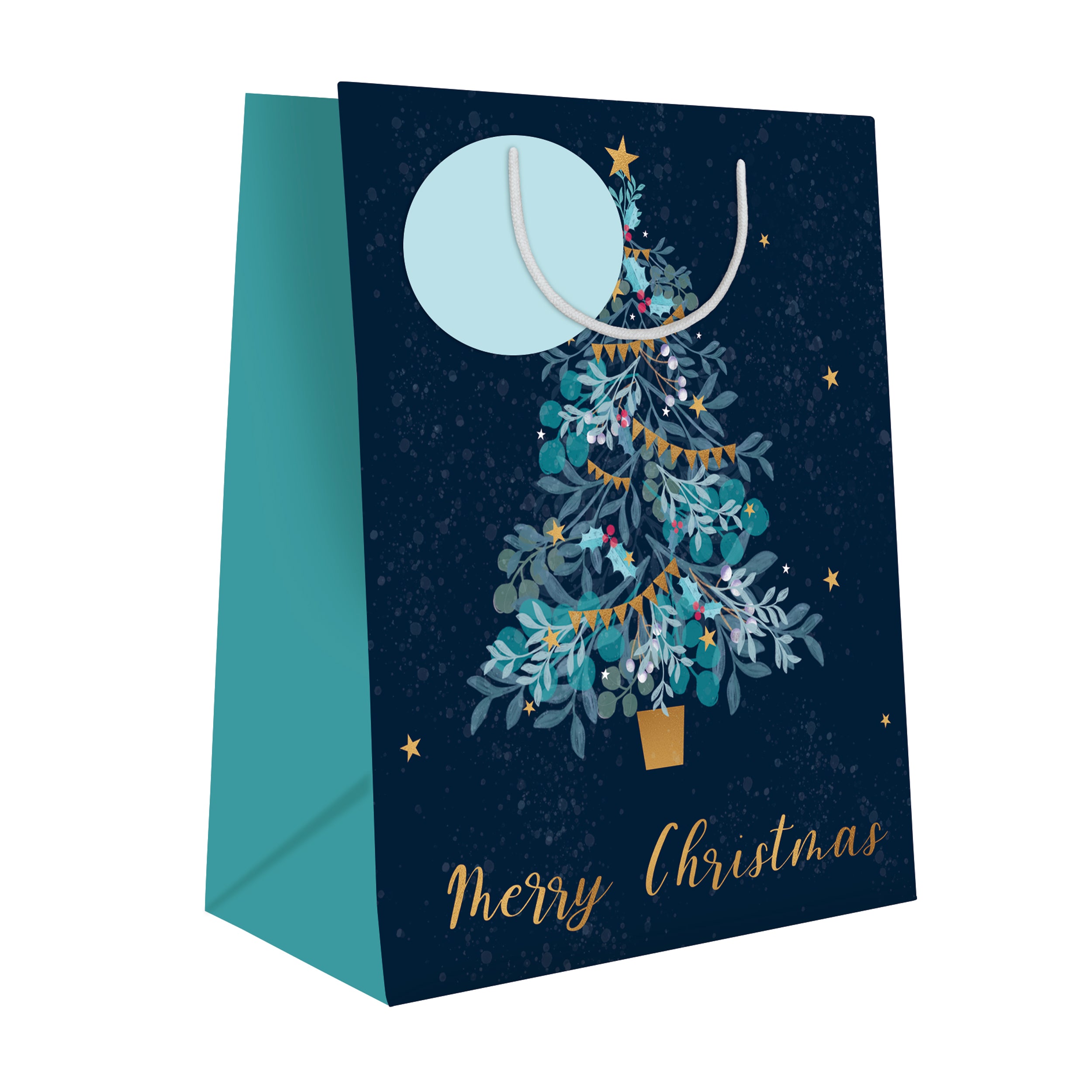 otter-house-winter-tree-geschenktasche-mittel-weihnachten image 1