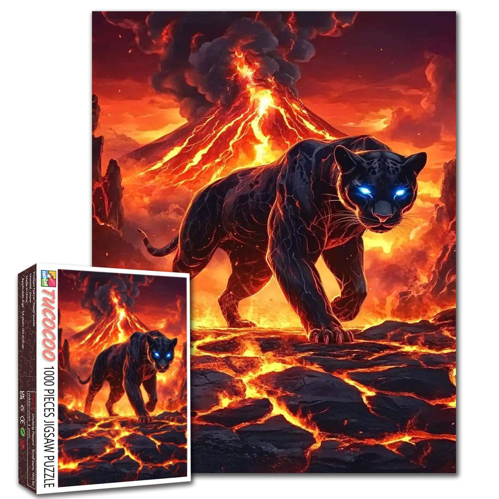 tucocoo-lava-panther-puzzle-1000-teile-panther image 1