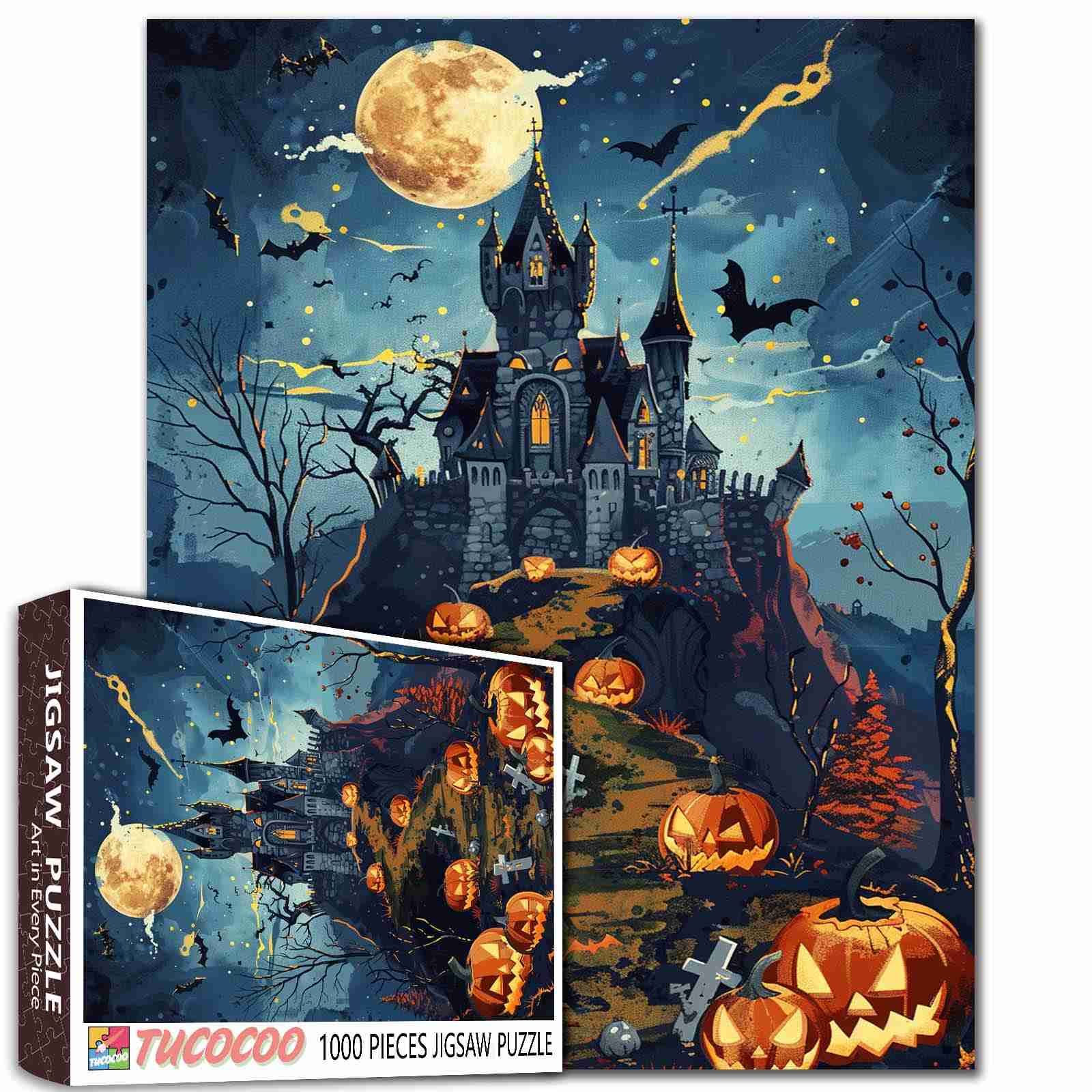 tucocoo-haunted-hill-pumpkin-path-puzzle-1000-teile-halloween image 1