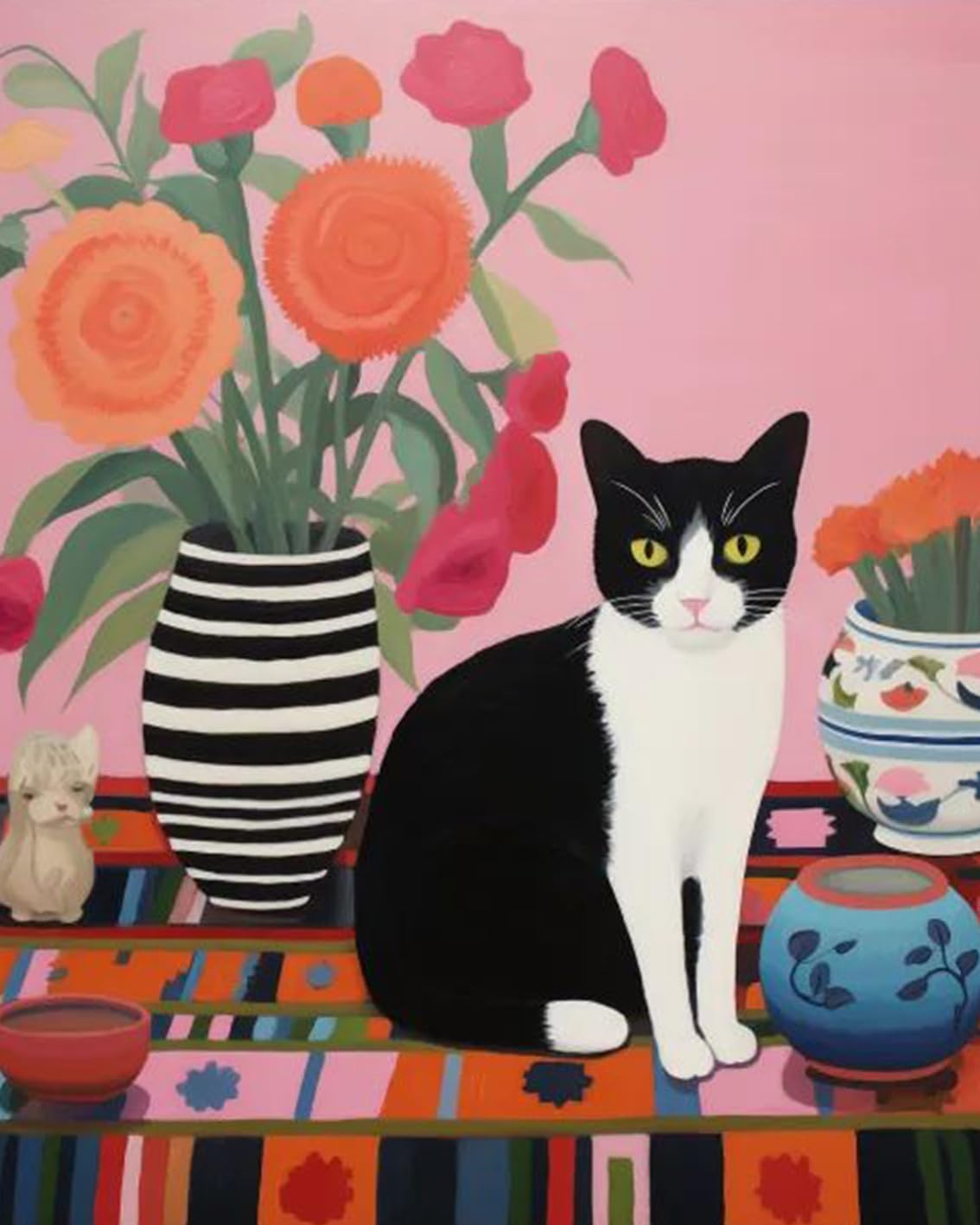 tucocoo-paint-by-numbers-katze-auf-teppich-malset-40x50 image 2