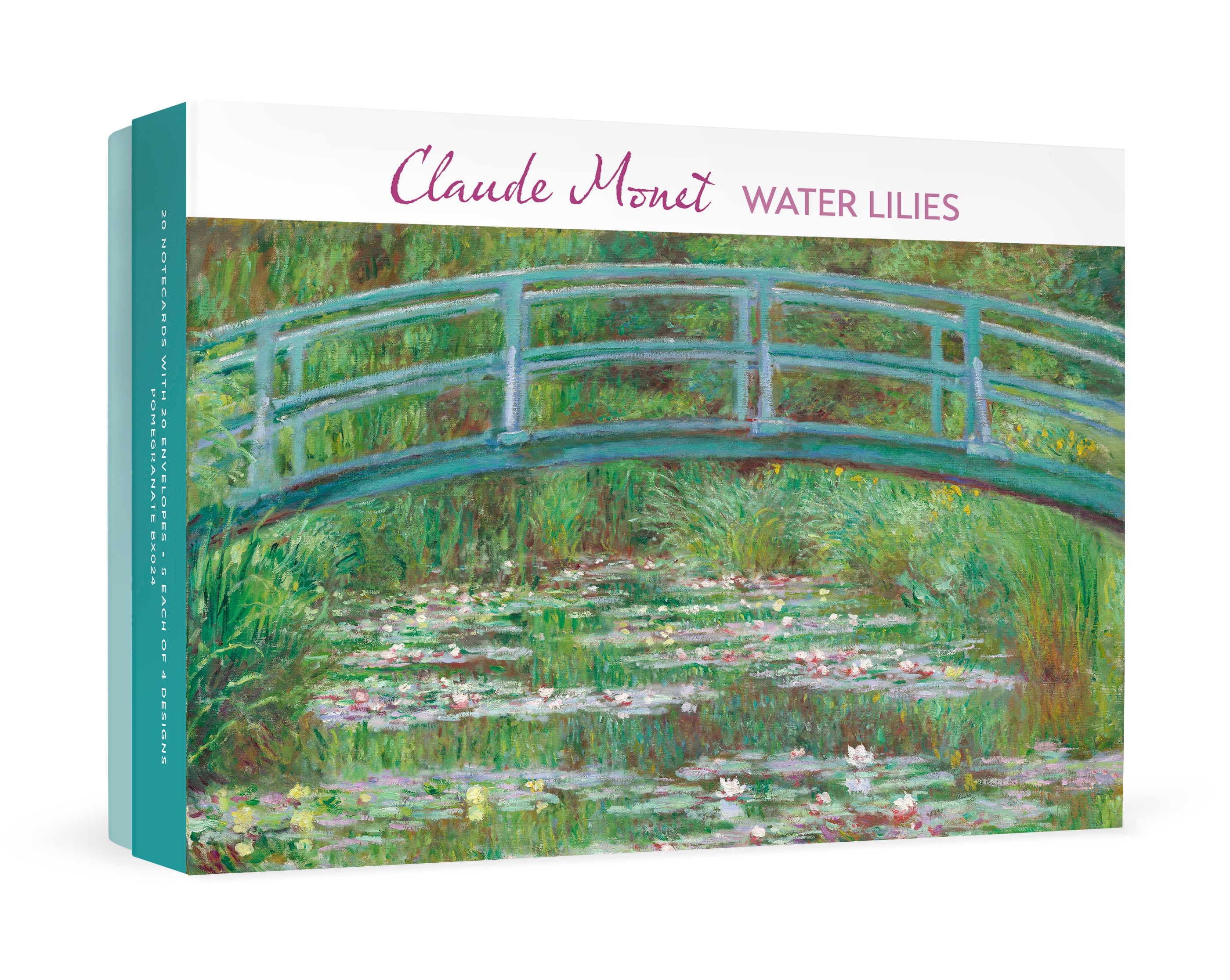 pomegranate-monet-water-lilies-kartenbox-20-karten-seerosen image 1