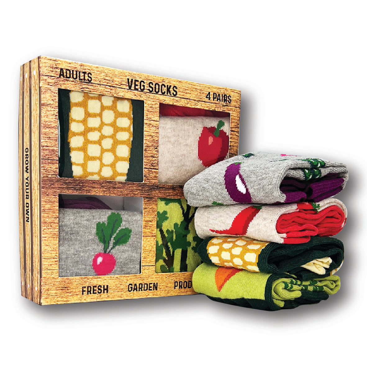 otter-house-veggie-socken-4-paar-gem-se-set-karotte-tomate image 1