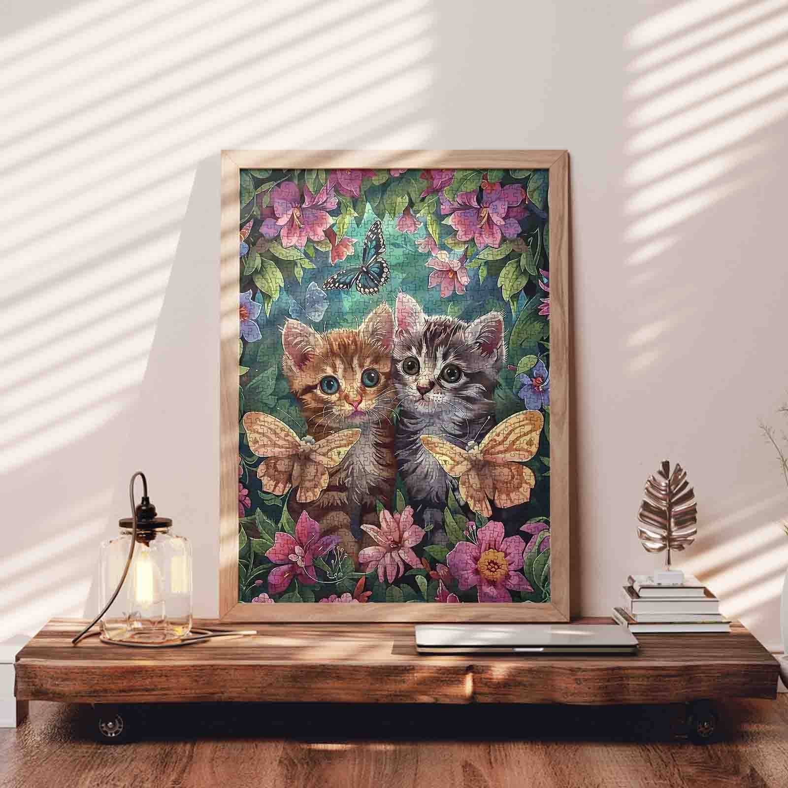 tucocoo-two-kittens-garden-flowers-puzzle-1000-teile-tiere image 3