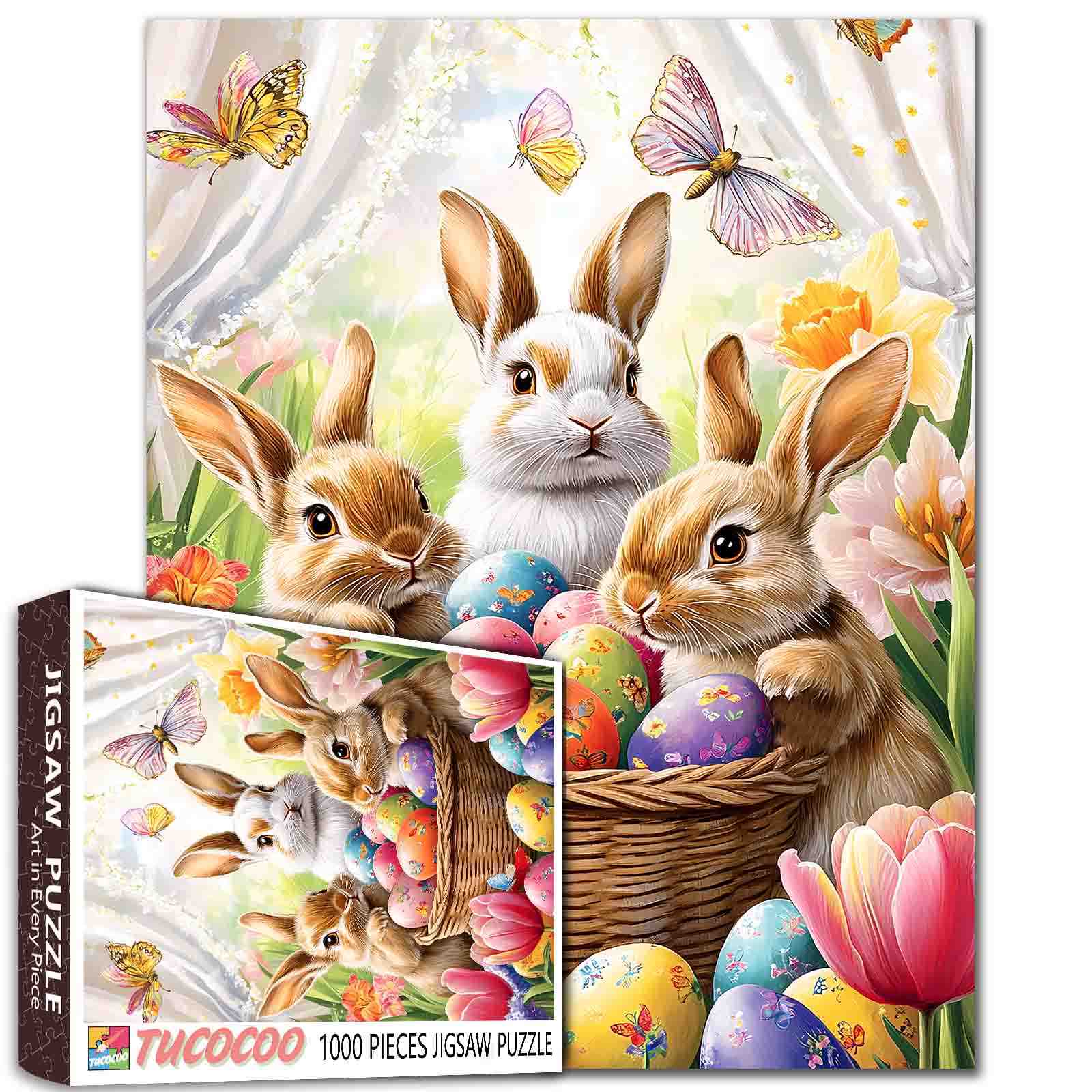tucocoo-springtime-bunnies-puzzle-1000-teile-hasen image 1