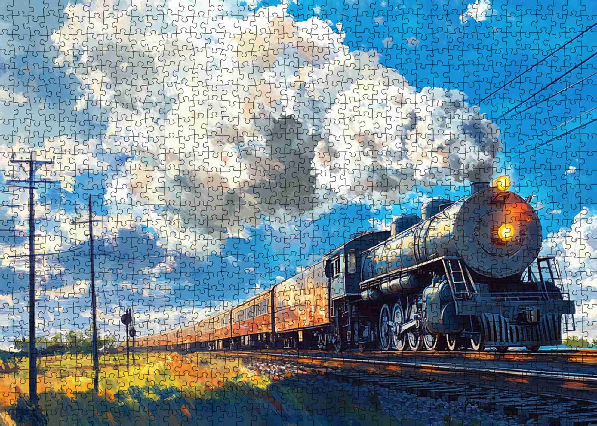 tucocoo-golden-horizon-steam-train-puzzle-1000-teile-zug image 2