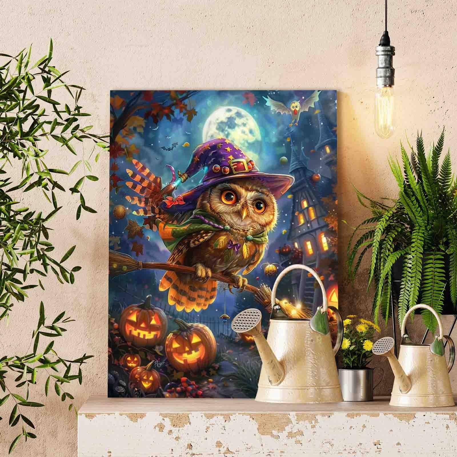 tucocoo-flying-halloween-owl-malen-nach-zahlen-ohne-rahmen-eule image 2