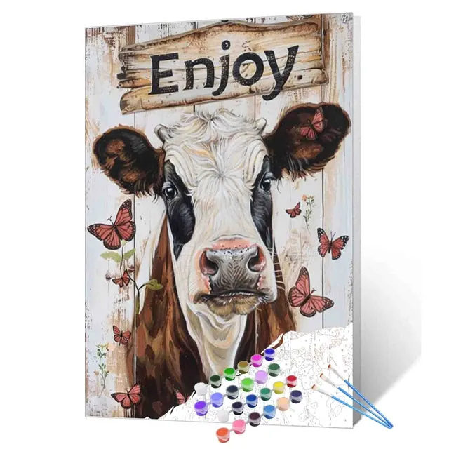 tucocoo-chill-cow-farmyard-malen-nach-zahlen-kuh-40x50 image 1