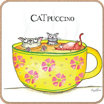 otter-house-red-howling-catpuccino-untersetzer-melamin-98mm image 1
