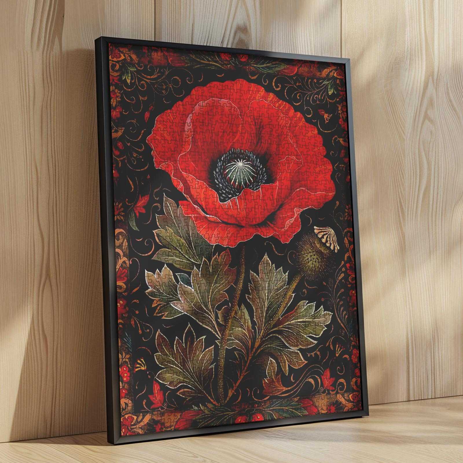tucocoo-elegant-red-poppy-puzzle-1000-teile-blumen image 4